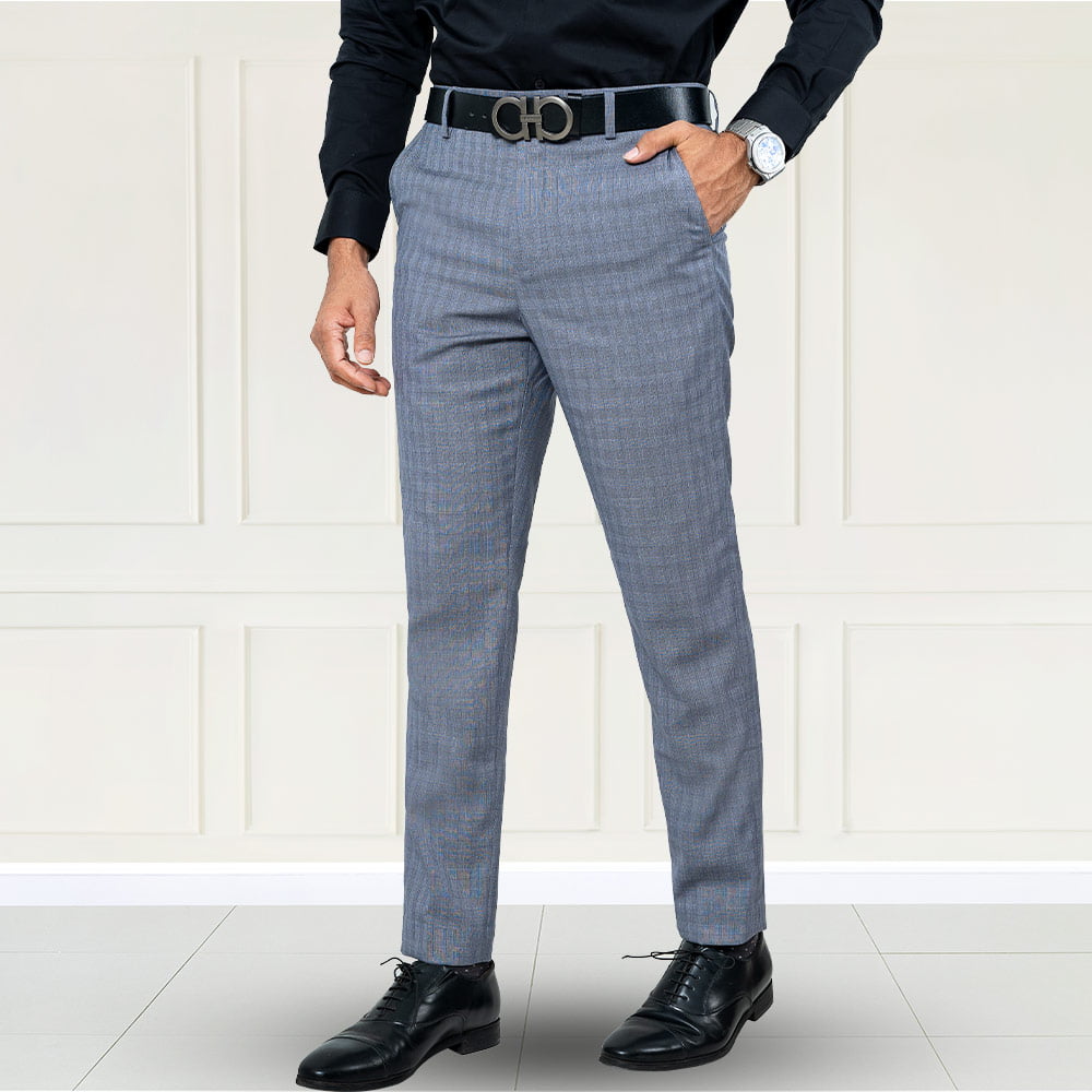 Cotton Office Wear Steel Grey Trousers, Size: 36 at Rs 575 in Delhi