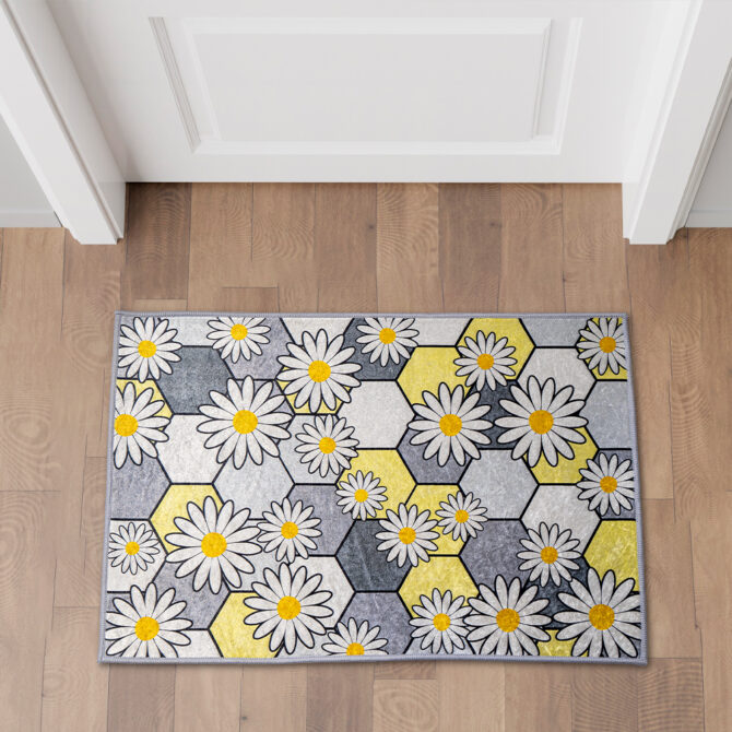 Flower Printed Door Mat