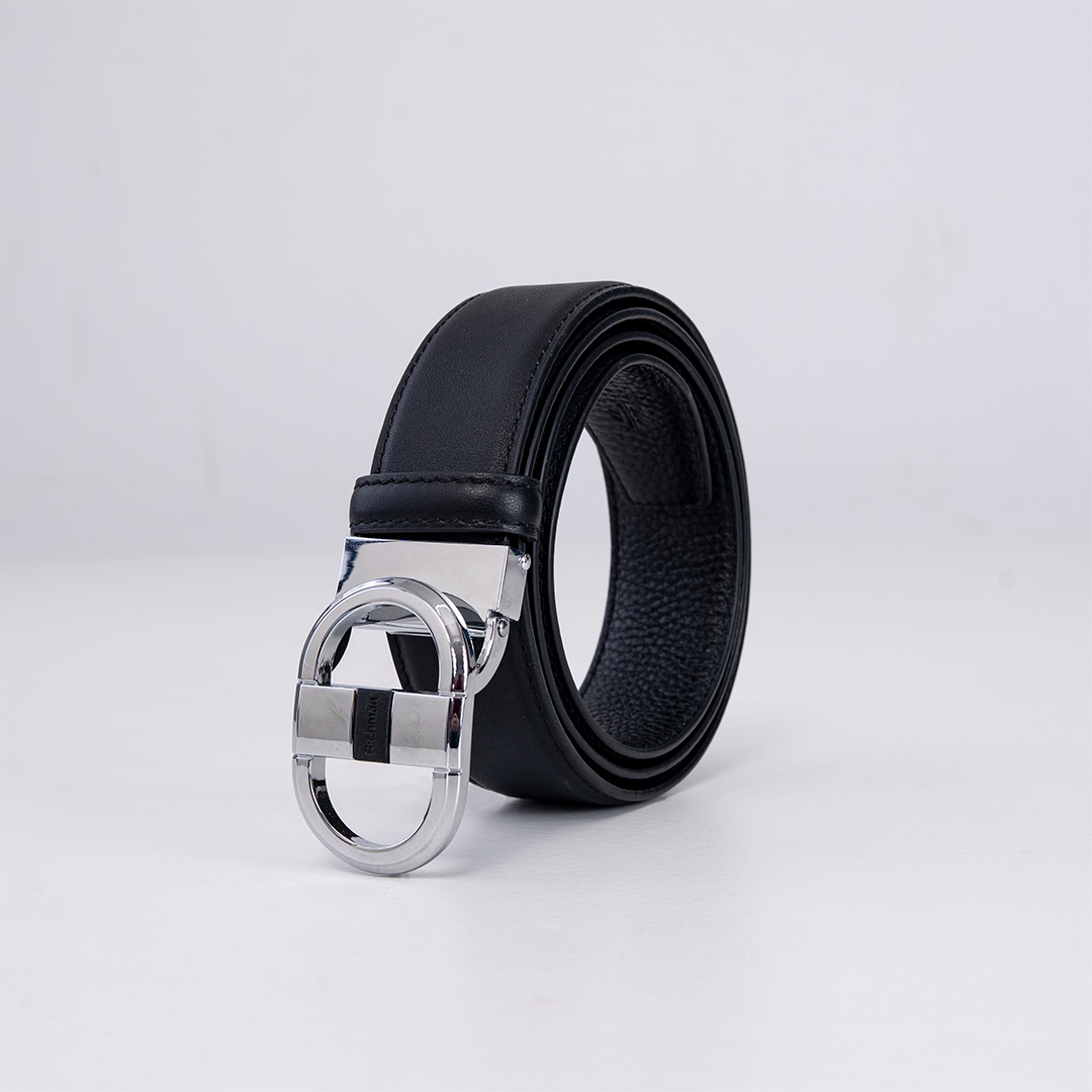 Premium Black Color Leather Belt by Richman