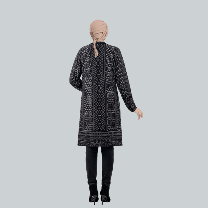 Classic Black Contrasted Cardigan by iNFINITY Mega Mall