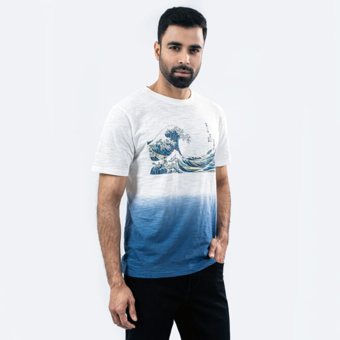 Classic Dip-Dye Graphic T-Shirt by Richman