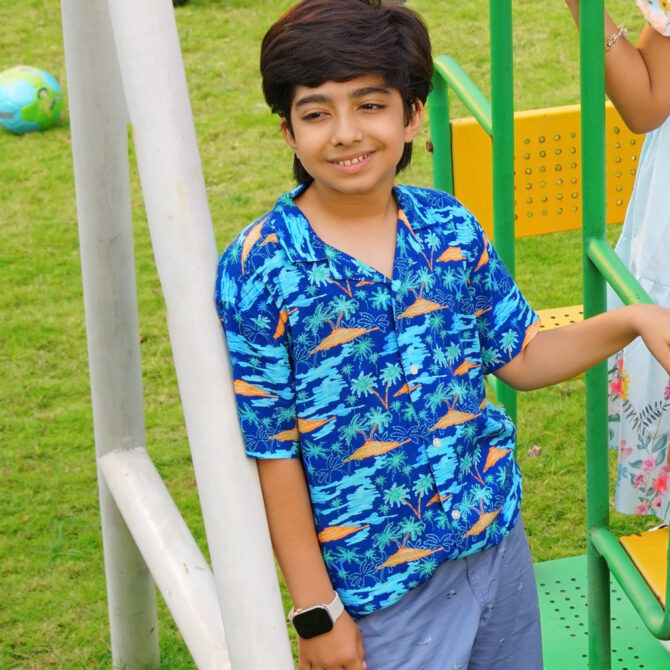 Boys Tropical Printed Shirt