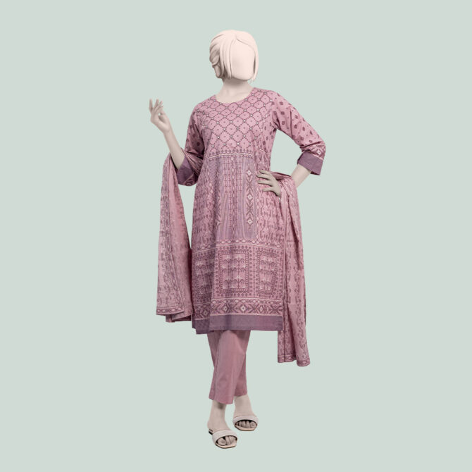 Printed Pink Colour Kameez by MUSLIN