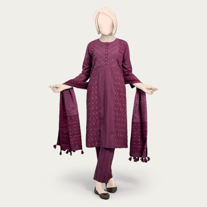 Premium Matt Pink Colour Kameez by MUSLIN