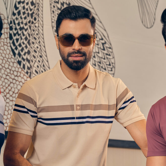 Richman Cream Color Texture Half Sleeve Polo Shirt