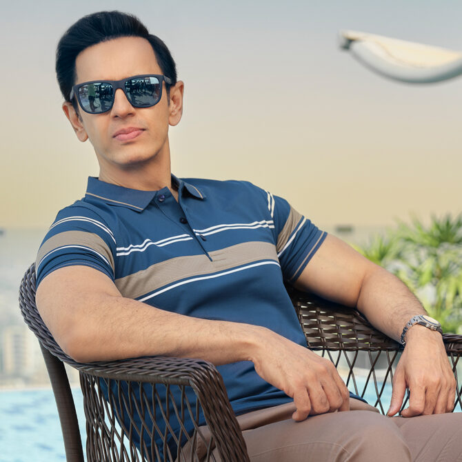Premium Stripe polo by RICHMAN
