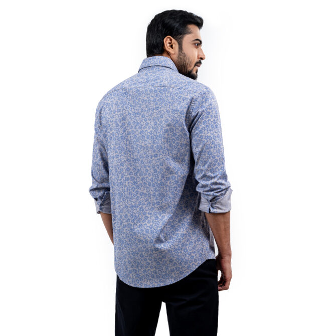 Richman Ash Color Printed Ultra Slim Fit Casual Shirt