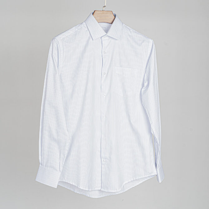 Richman Men’s White Color Stripe Full Sleeve Regular Fit Shirt