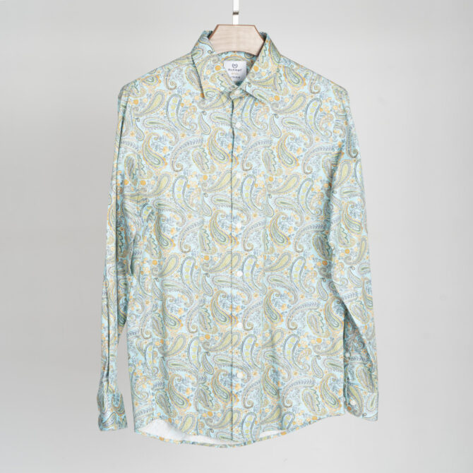 Richman Sky Color Printed Ultra Slim Fit Casual Shirt