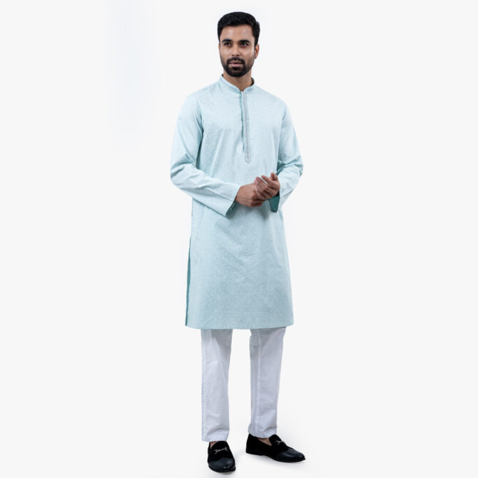Lubnan Men’s Slim Fit Mint Colour Panjabi