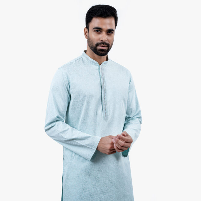 Lubnan Men’s Slim Fit Mint Colour Panjabi