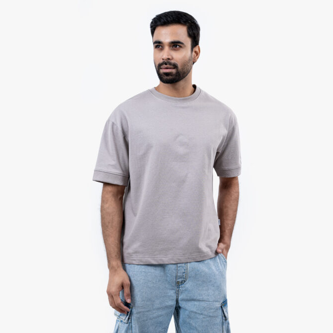 Richman Ash Color Round Neck Relaxed Fit T-Shirt