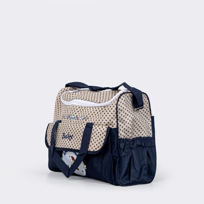 Imported Navy Blue & Cream Color Stylish All-in-One Mother’s Bag