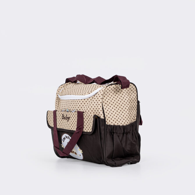 Imported Cream & Coffee Color Stylish All-in-One Mother’s Bag
