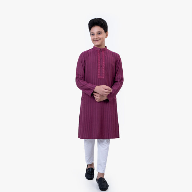 Boys Maroon Color Panjabi