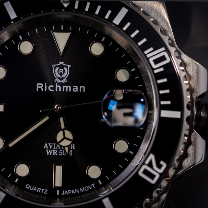 Richman Silver Aviator Watch for Men