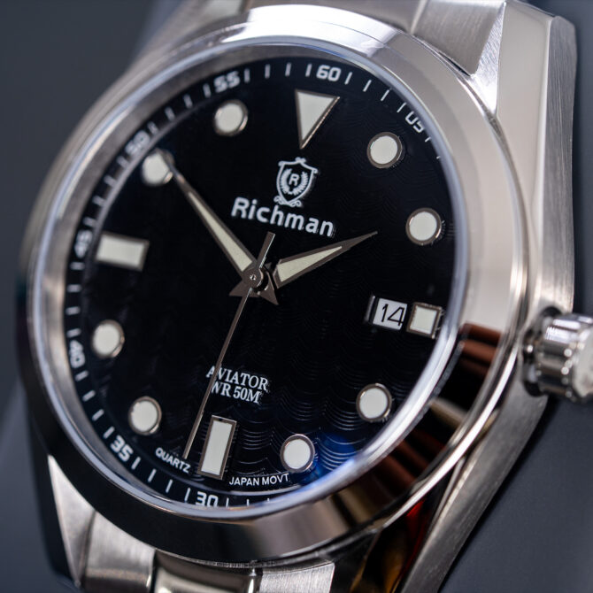 Richman Silver Aviator Watch for Men