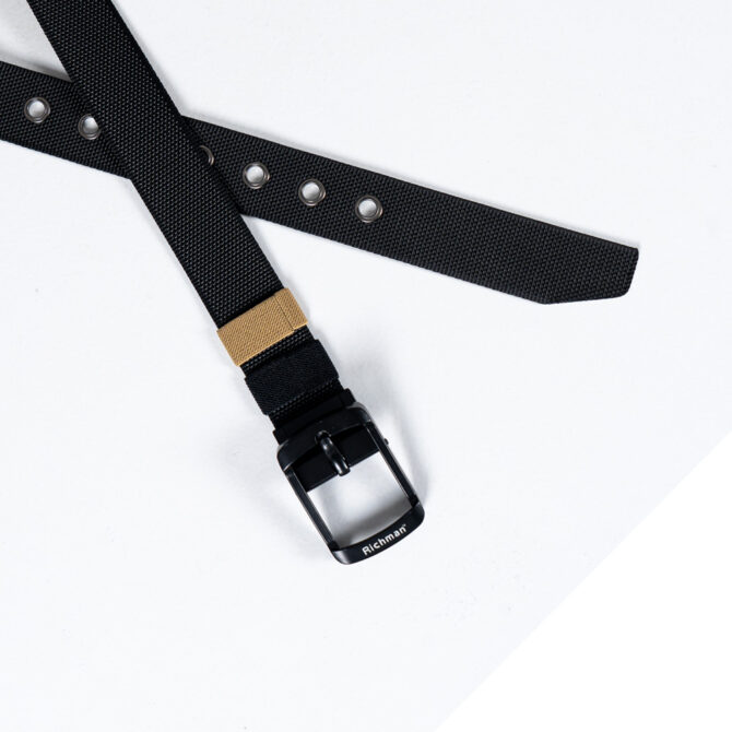 Premium Black Color Fabric Belt by Richman