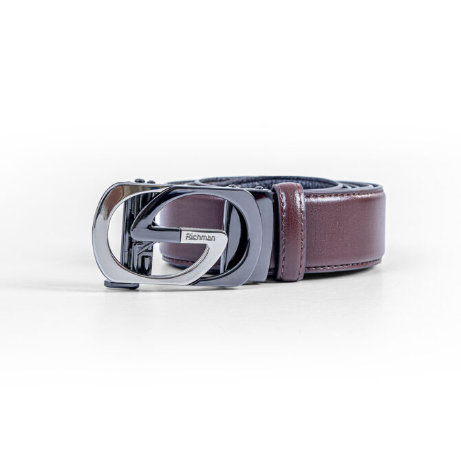 Premium Chocolate Color Leather Belt by Richman