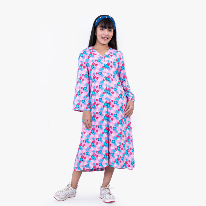 iNFINITY Girls Pink Color Printed Tops