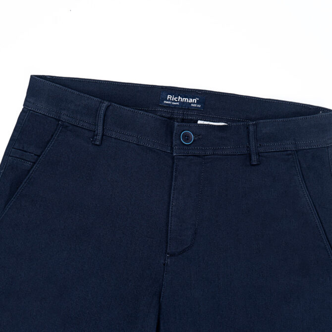 Richman Men’s Navy Color Premium Smart Shape Gabardine Pant