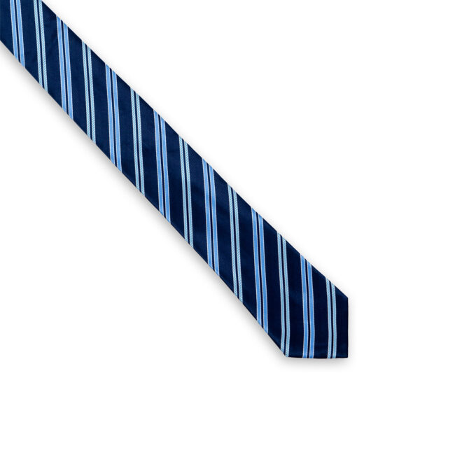 Premium Blue Contrasted Box Tie