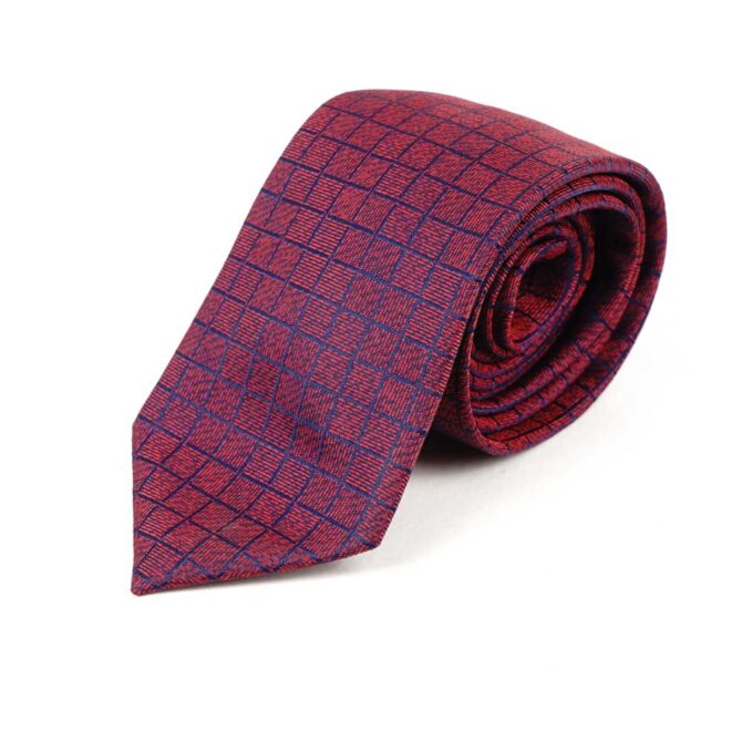 Premium Maroon Contrasted Box Tie