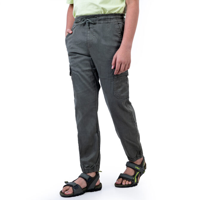 iNFINITY Green Color Boys Stylish Cargo Pant