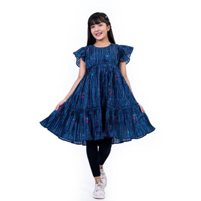 iNFINITY Girls Blue Color Party Frock
