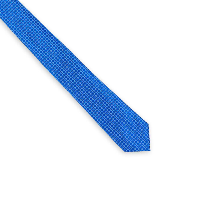 Premium Royal Blue Contrasted Box Tie