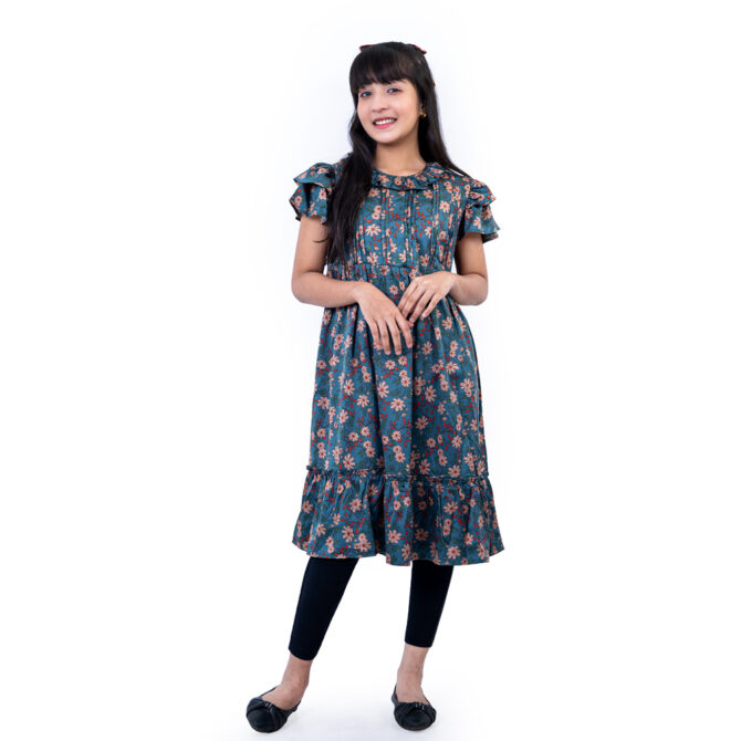 iNFINITY Girls Blue Color Stylish Frock