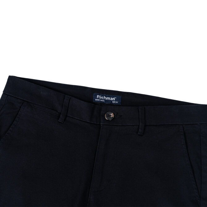 Richman Men’s Black Color Premium Smart Shape Gabardine Pant