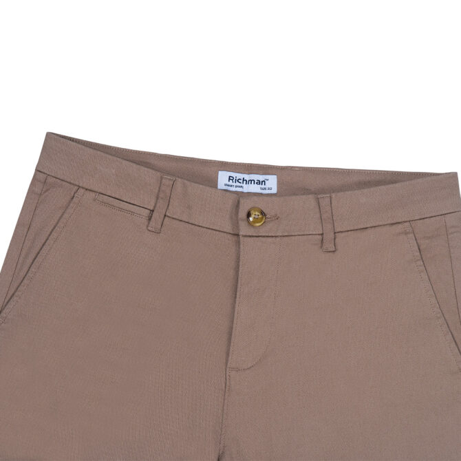 Richman Men’s Brown Color Premium Smart Shape Gabardine Pant