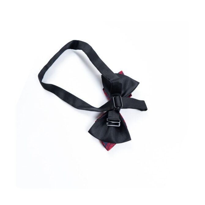 Wine Red Paisley Silk Bow Tie