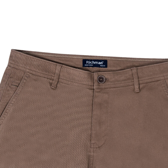 Richman Men’s Lite Brown Premium Smart Shape Gabardine Pant