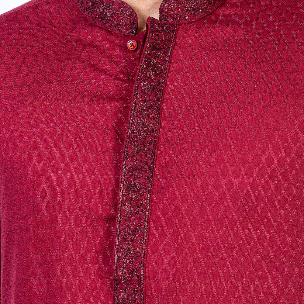 LUBNAN Men’s Regular Fit Maroon Color Premium Panjabi