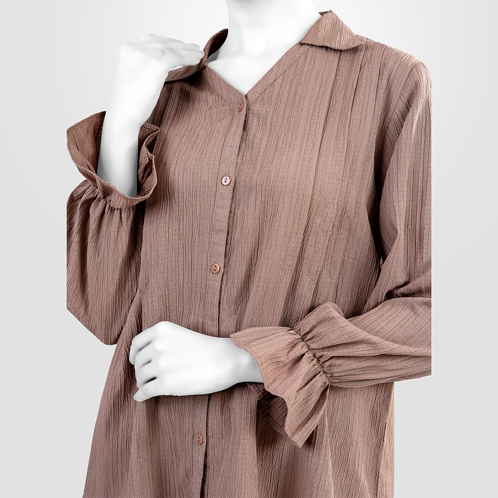 Women’s Dusty Rose-Brown Color Western Tops by Muslin