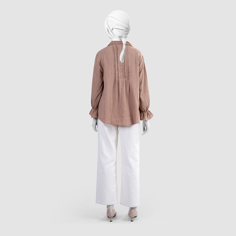 Women’s Dusty Rose-Brown Color Western Tops by Muslin