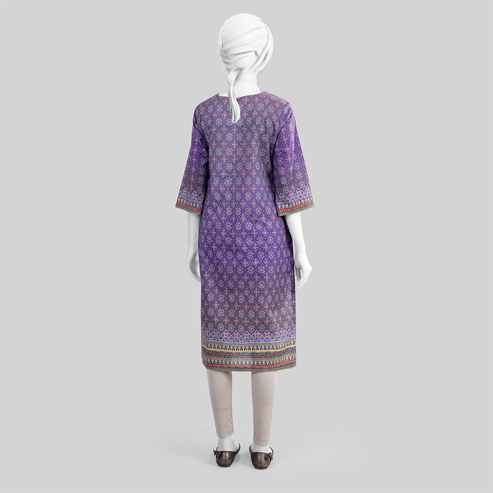 Women’s Purple Color Single Kameez by Muslin