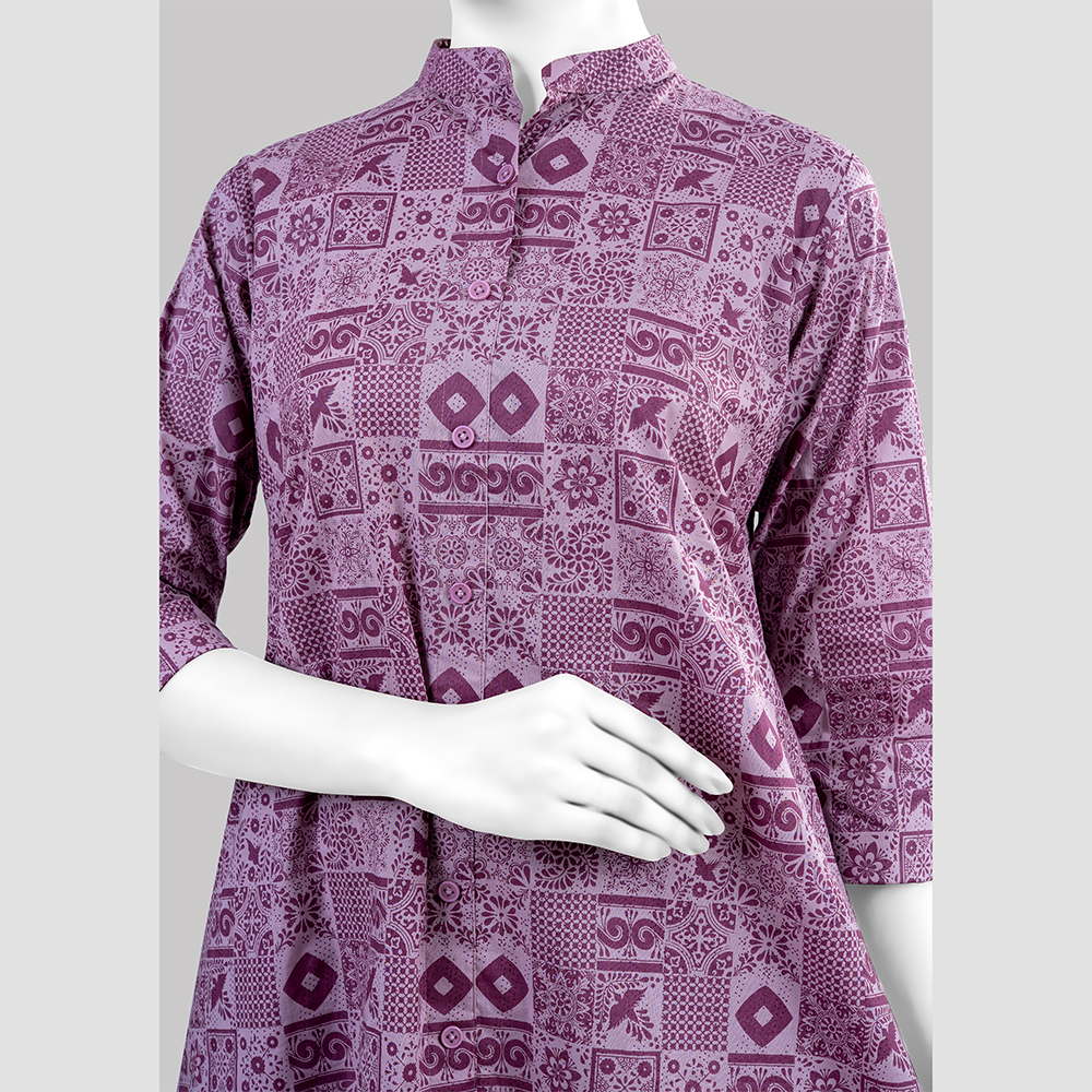 Women’s Maroon Color Single Kameez by Muslin