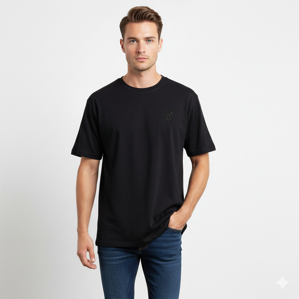 Richman Classic Round Neck Black T-Shirt