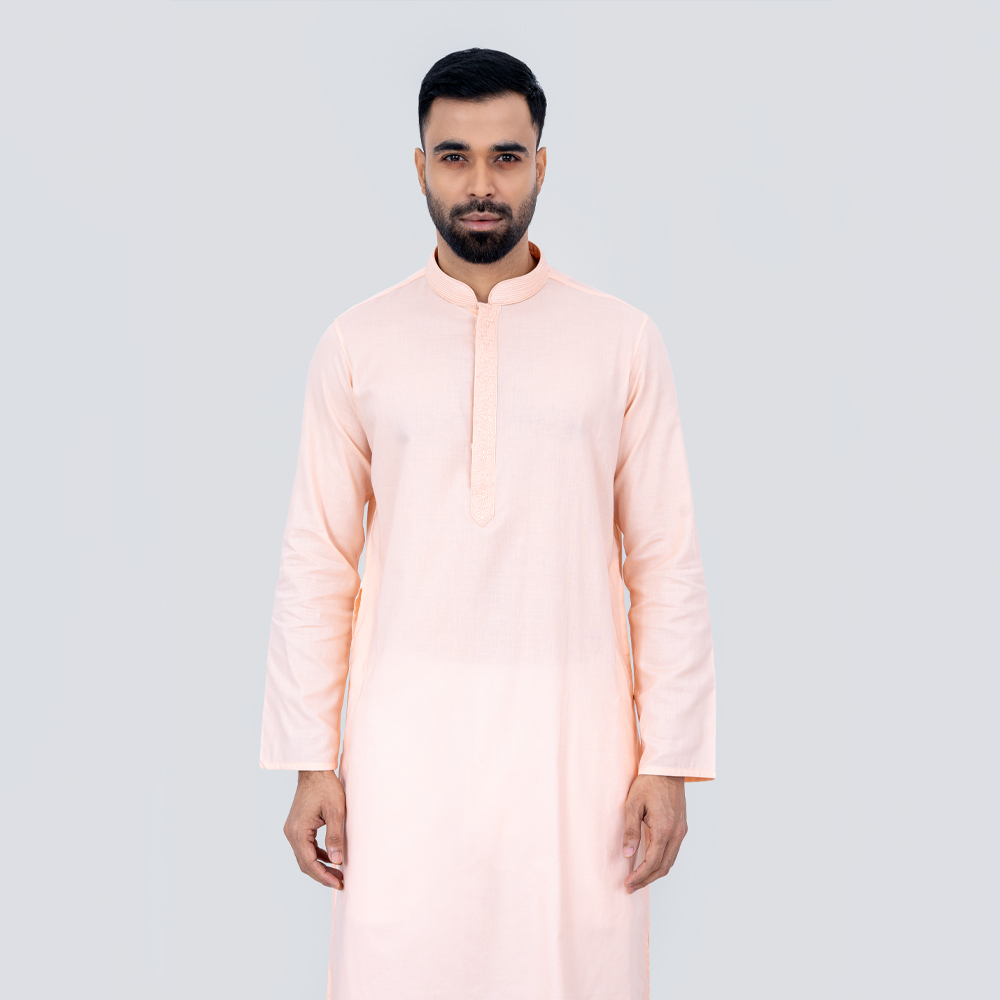 LUBNAN Men’s Pink Color Regular Fit Classic Panjabi