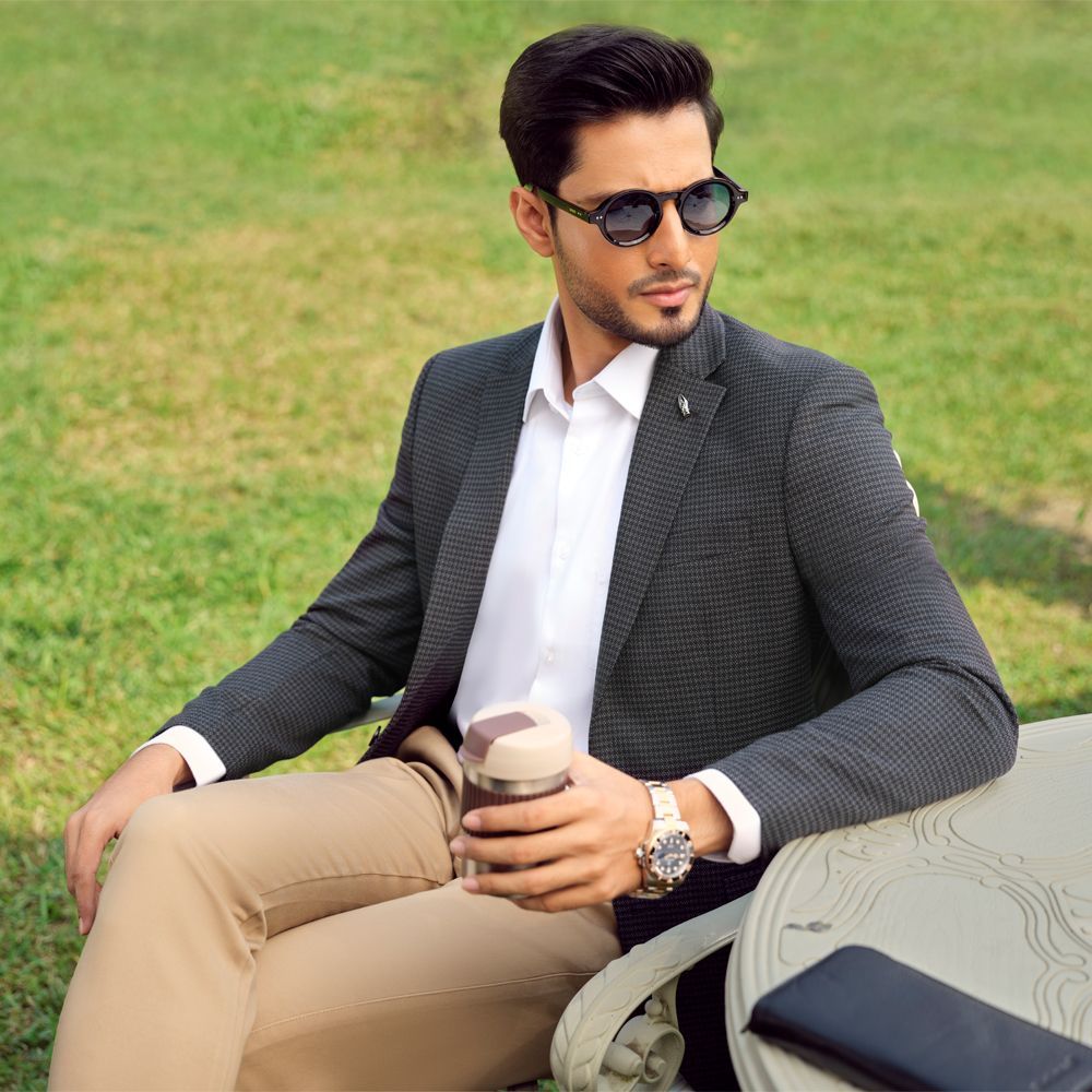 Richman Men’s Black Color Slim Fit Blazer