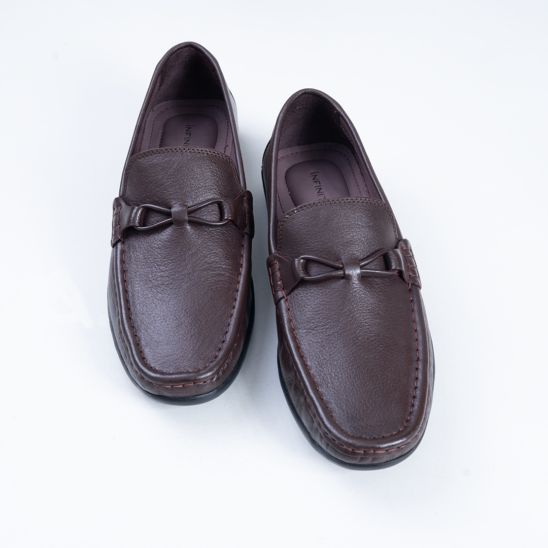 Infinity Men’s Classic Chocolate Color Leather Loafer