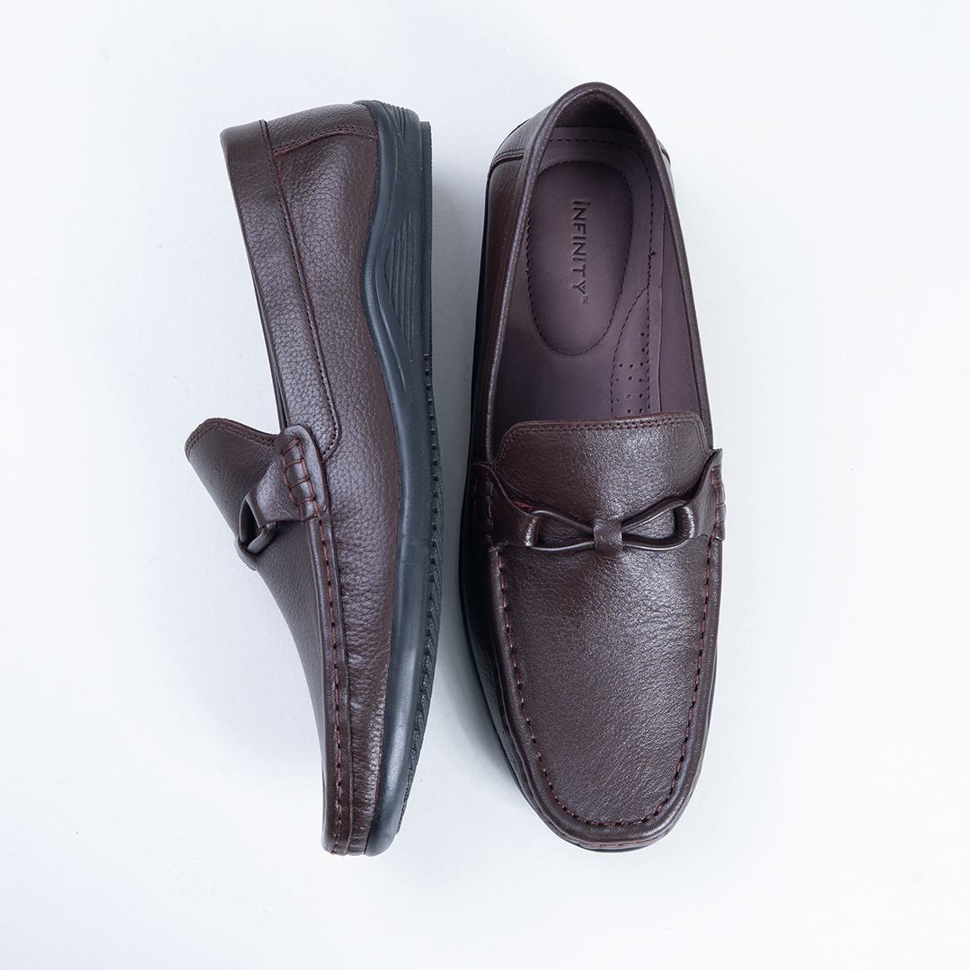 Infinity Men’s Classic Chocolate Color Leather Loafer