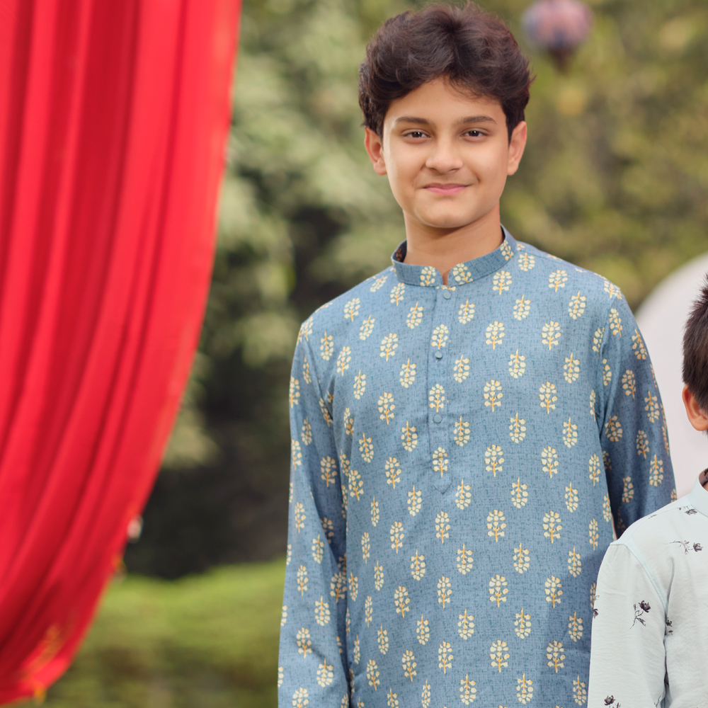 LUBNAN Boy’s Lite Green color Panjabi