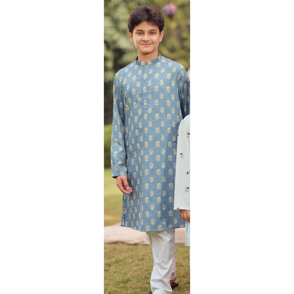 LUBNAN Boy’s Lite Green color Panjabi