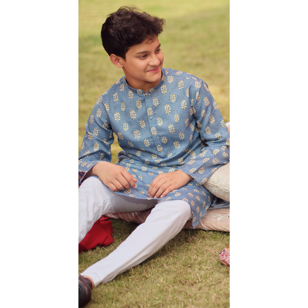 LUBNAN Boy’s Lite Green color Panjabi