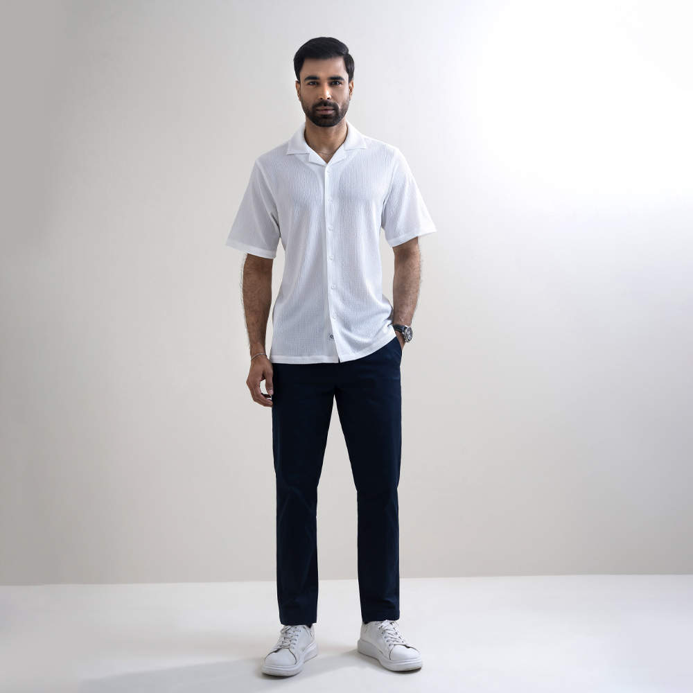 Richman Men’s Textured Short Sleeve Button-Down Shirt