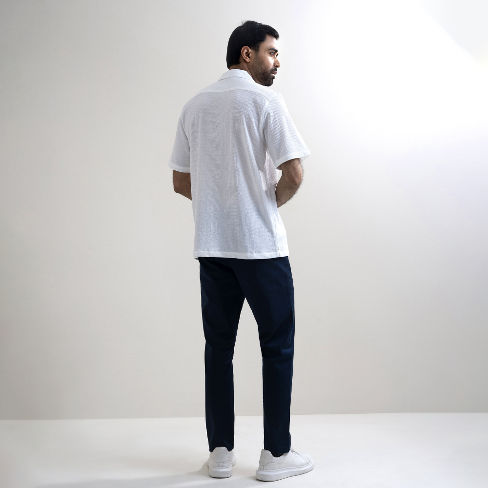 Richman Men’s Textured Short Sleeve Button-Down Shirt